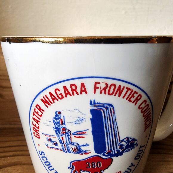Boy Scouts Mug Cup BSA 1968 Round Up Greater Niagara Frontier Council Scouting - Picture 5 of 9